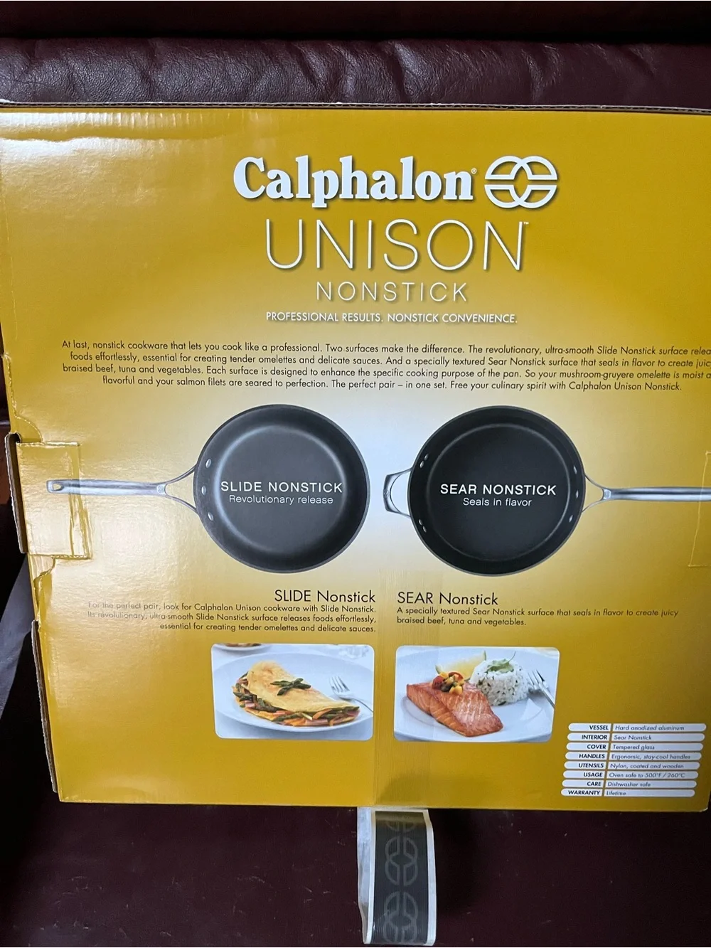 Calphalon Unison Nonstick Everyday Pan - Yellow Box with Black Pan